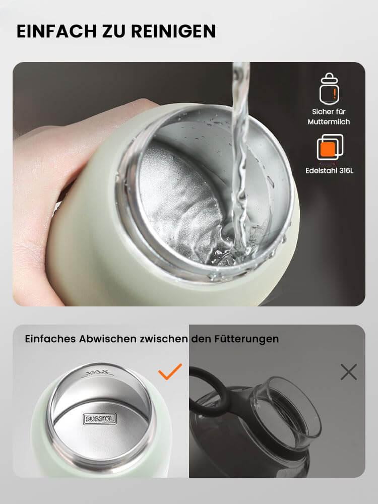 Beyano – Tragbarer Flaschenwärmer für Muttermilch