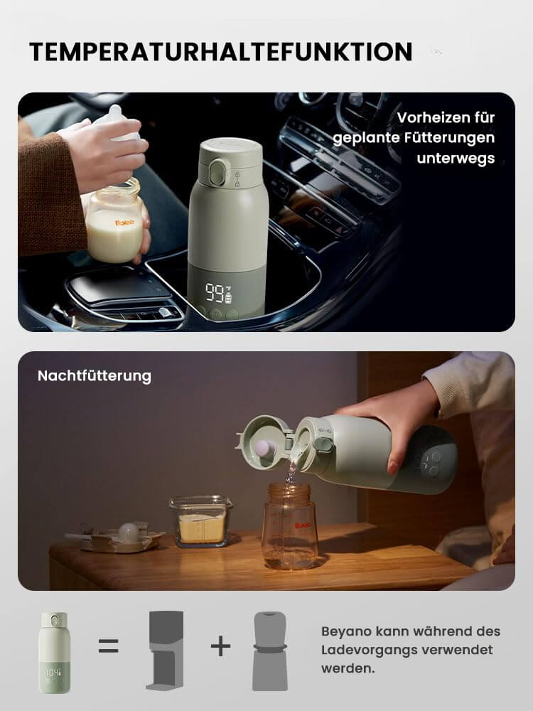 Beyano – Tragbarer Flaschenwärmer für Muttermilch